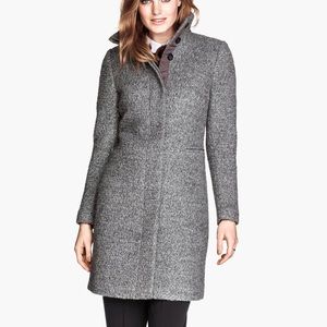 Wool blend coat charcoal gray